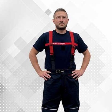 SURPANTALON YPSILON BLEU BANDES GRISES