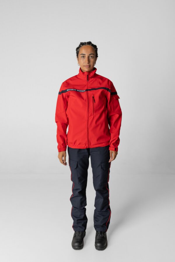 Blouson softshell rouge - Sécurité Incendie