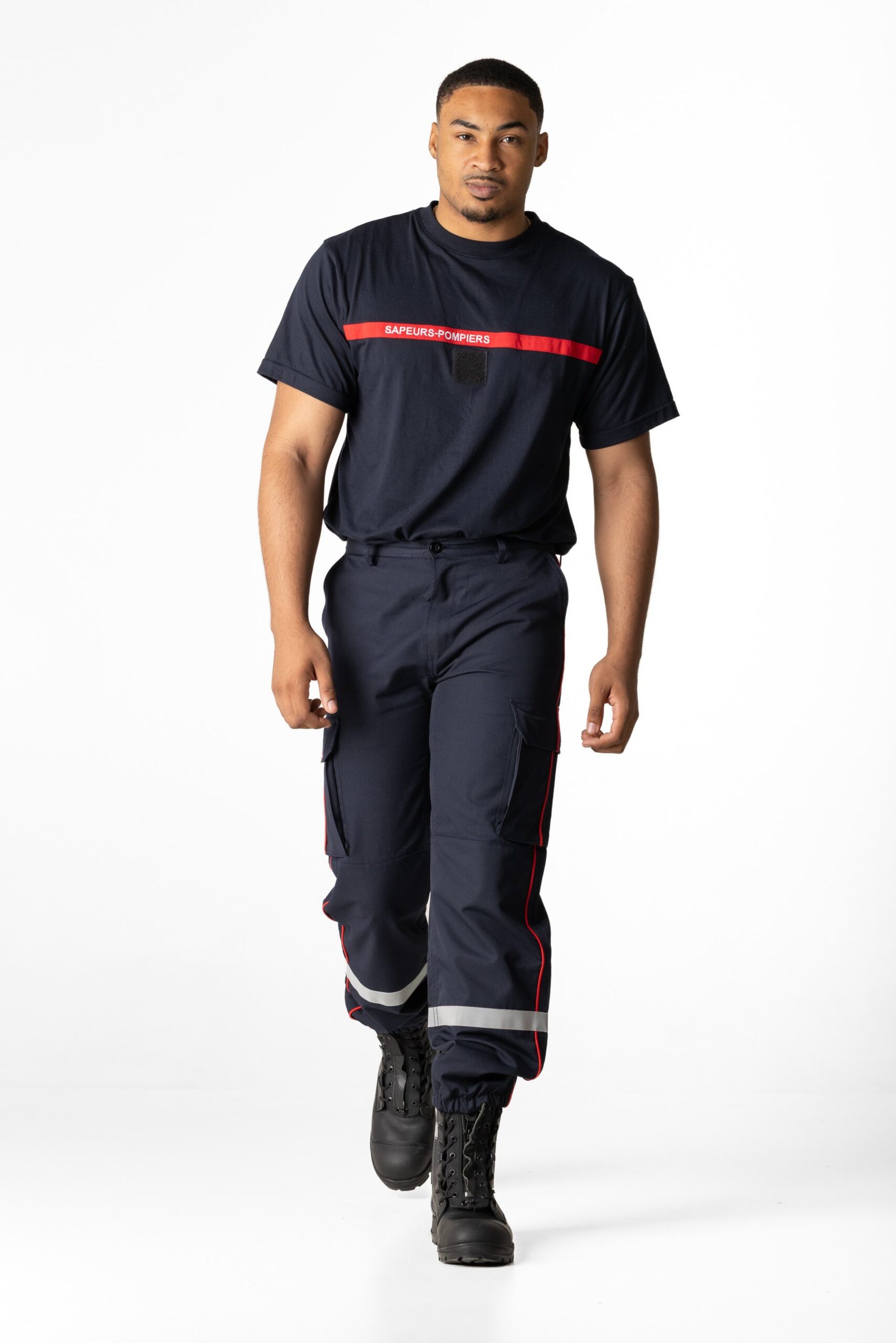 Pantalon F1 poches latérales avec passepoil rouge