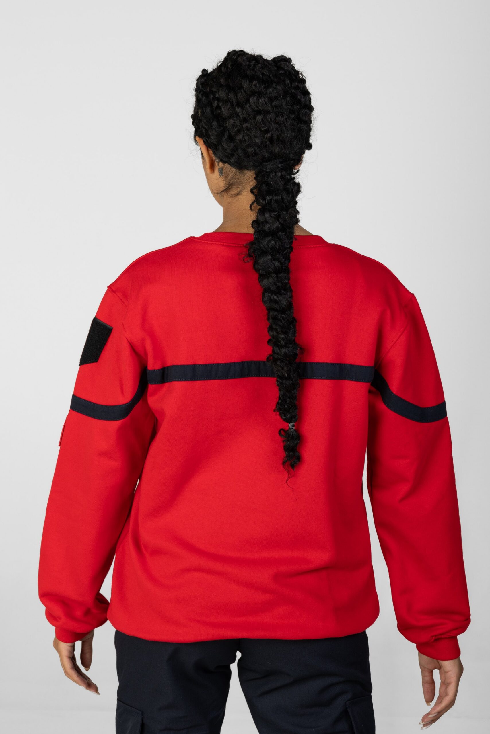 Sweat-shirt rouge sécurité incendie