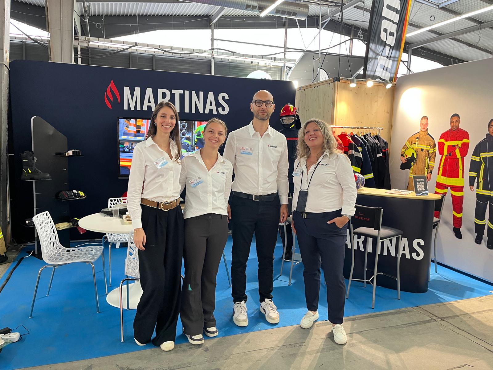 L'équipe Martinas sur son stand du Mondial Secours & Protection 2026, Hall B1 stand N48